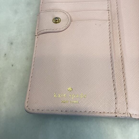 Kate Spade Polka Dot Patent Leather Sleek Slim Full Sized Wallet - Picture 14 of 16